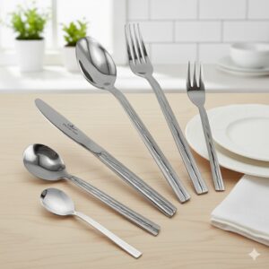 سرویس کیفی 129 پارچه قاشق و چنگال استیل ضخامت 4.5 میل یونیک 5822 (خارجی درجه 1) 1 unnamed 48