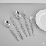 سرویس کیفی 129 پارچه قاشق و چنگال استیل ضخامت 4.5 میل یونیک 5795 (خارجی درجه 1)