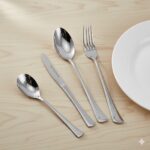 سرویس کیفی 129 پارچه قاشق و چنگال استیل ضخامت 4.5 میل یونیک 5791 (خارجی درجه 1)