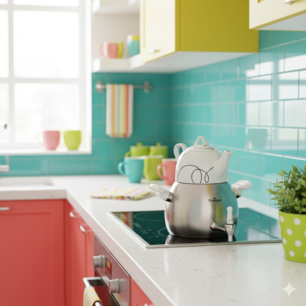 202 قوری و کتری 4 لیتری یونیک کد 7542 - Image 1