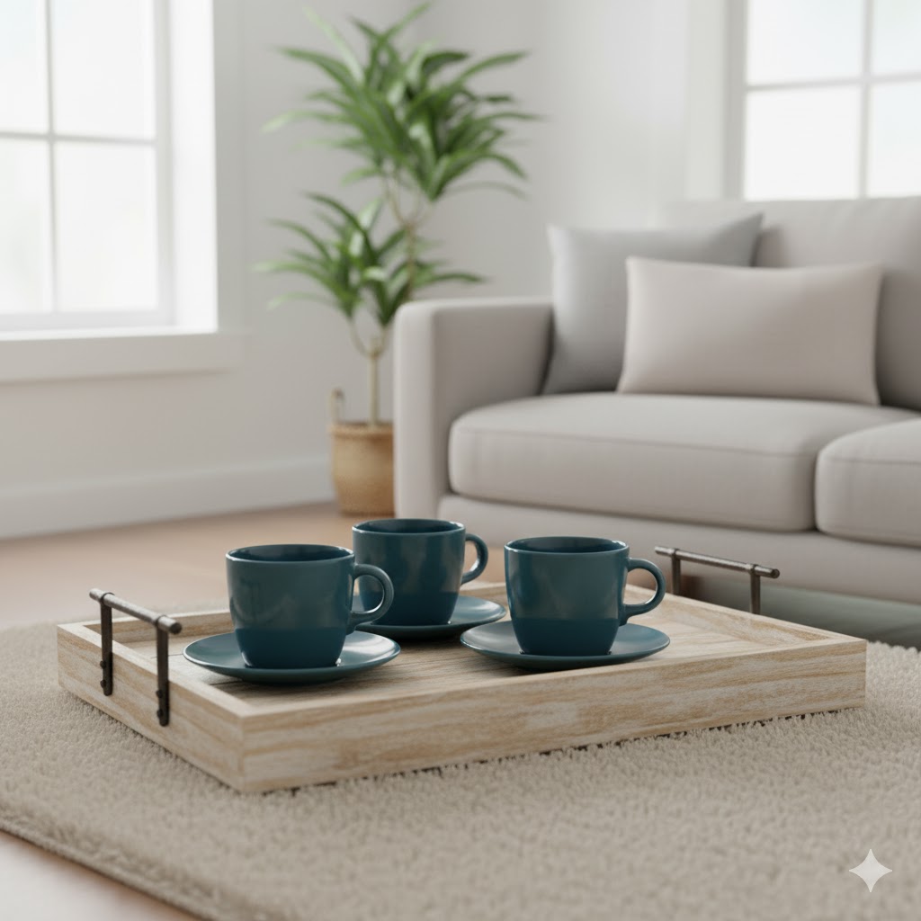 8 فنجان نعلبکی ایکیا IKEA-FÄRGKLAR - Image 1