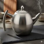 قوری 1 لیتر استیل فیلتر دار ویشان - Image 2