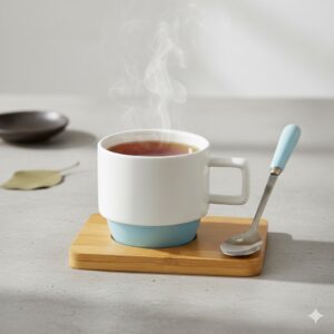 فنجان سرامیکی کوچک و زیرلیوان بامبو 1 unnamed 37 1