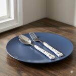 قاشق چنگال دسته سرامیکی یونیک 12 پارچه 5606 - Image 5