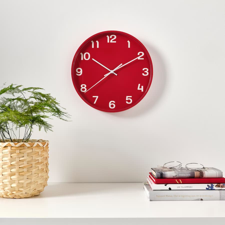 pluttis wall clock red 1013098 pe829053 s5