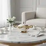 شکلات خوری سرامیک طلایی طاووسی یونیک کد 1040