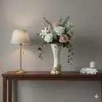 گلدان بزرگ سرامیک طاووسی طلایی یونیک کد 1058