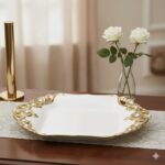 شیرینی خوری مستطیل متوسط طلایی یونیک کد 1647