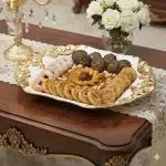 شیرینی خوری مستطیل متوسط طلایی یونیک کد 1647
