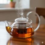 قوری 1000 میلی لیتری دسته بغل اشرافی