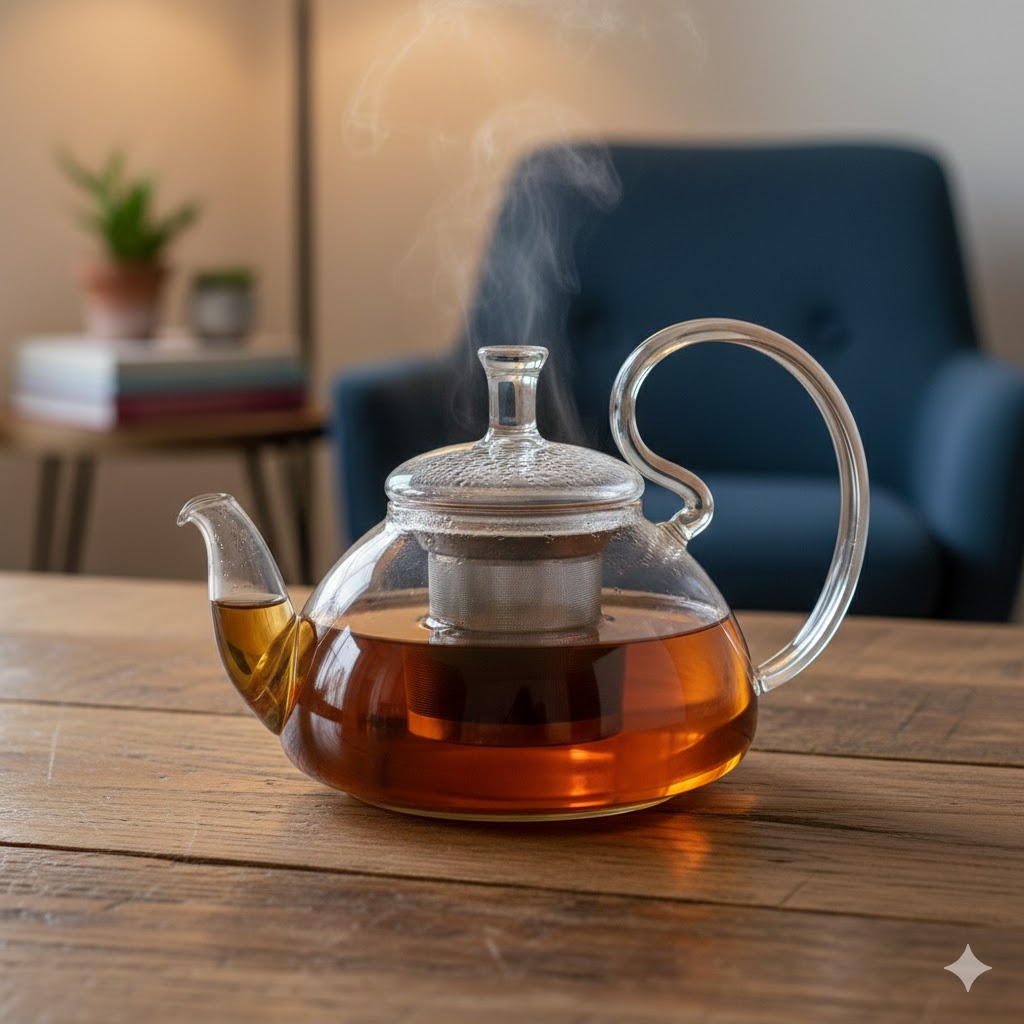 unnamed (6) قوری 800 میلی لیتری دسته بغل اشرافی - Image 1