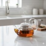 قوری 600 میلی لیتری دسته بغل اشرافی