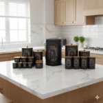 سرویس آشپزخانه 17 پارچه نیوهوم مدل طاق کسری بامبو کد NH13-1403-GR - Image 2