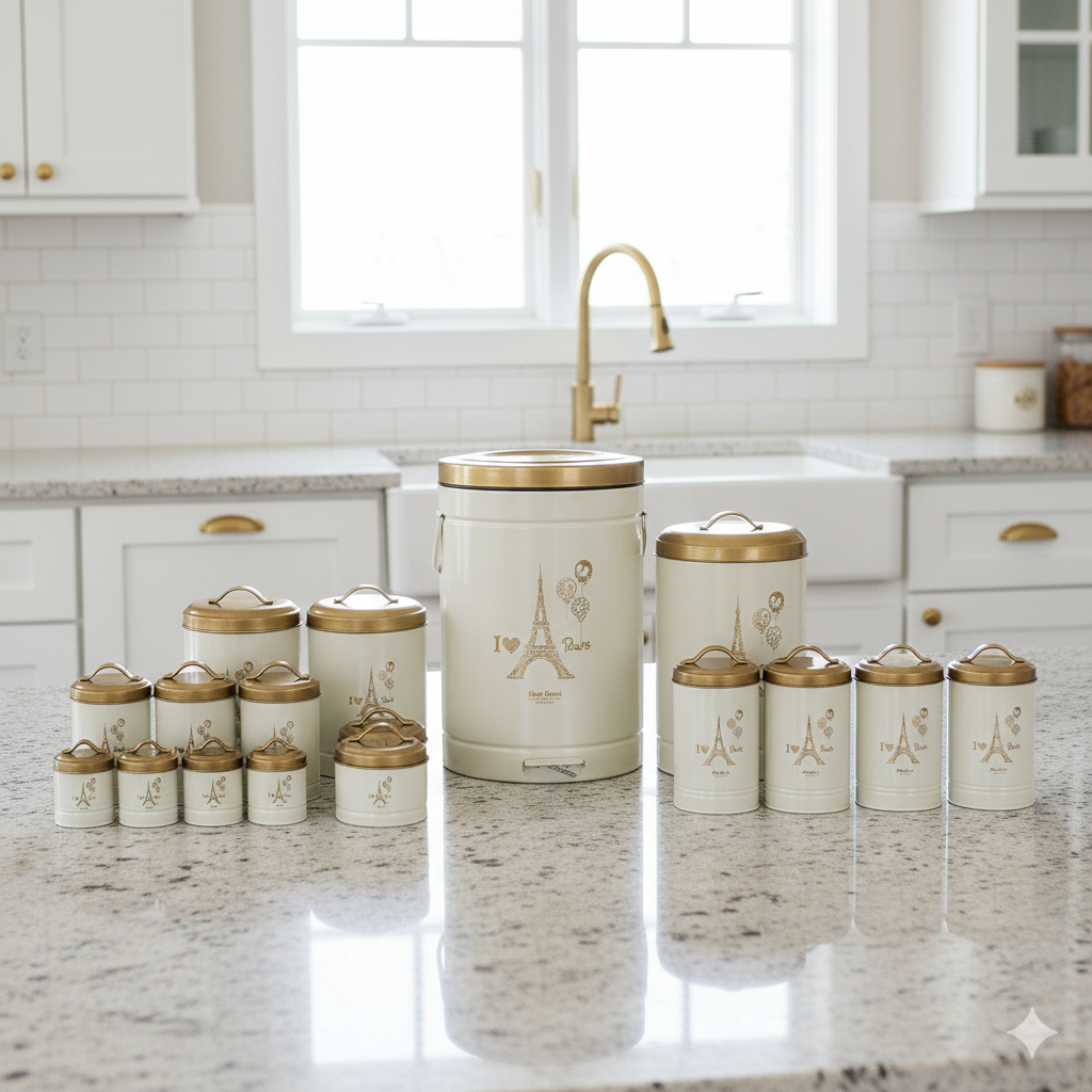 Gemini_Generated_Image_p2radep2radep2ra (1) سرویس آشپزخانه 17 پارچه نیوهوم مدل ایفل کد NH13-1301-CR - Image 1