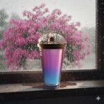 لیوان اسموتی نی دار آکرولیک کهکشانی - Image 2