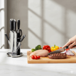 سرویس کارد و ساطور 8 پارچه گردان یونیک کد 5544 (آی) - Image 2