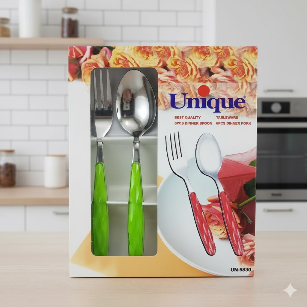 unnamed (2) قاشق و چنگال مادرید 12 پارچه یونیک کد 5830 - Image 1