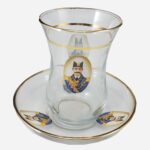 استکان و نعلبکی خارجی طلا عباسی - Image 3