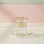 استکان و نعلبکی سه خط طلا خارجی - Image 2