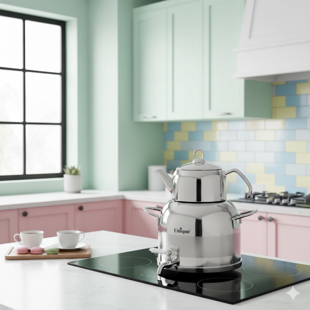 17 کتری و قوری استیل 5 لیتر یونیک 7274 - Image 1