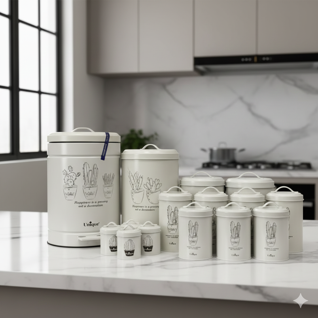 Gemini_Generated_Image_zicsf6zicsf6zics سرویس آشپزخانه 15 پارچه مدل کرم کاکتوس یونیک 9027 - Image 1