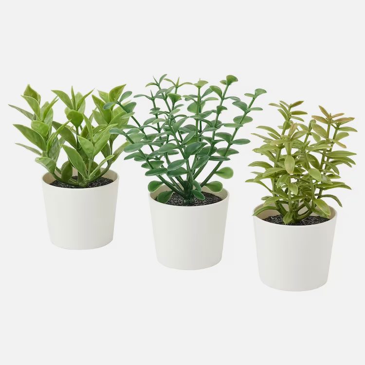 fejka artifi potted plant w pot set of 3 in outdoor herbs 1034044 pe840155 s5