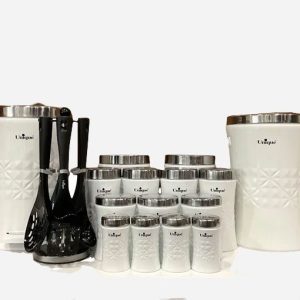 سرویس آشپزخانه 22 پارچه ونیز سفید استیل یونیک 4608