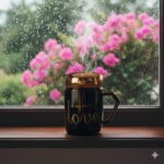 ماگ سرامیکی درب طلایی مدل لاو LOVE - Image 2