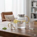 ست پارچ و لیوان پیرکس مدل شیاردار کد 5173-1