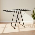 بند رخت آلومینیوم دو بال نقره ای مشکی نیوهوم مدل 1015SB