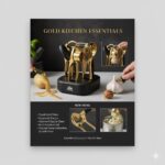 ست ابزار آشپزخانه 7 پارچه پایه ثابت طلایی نیوهوم - Image 3