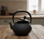 قوری چدن دسته چرمی نقطه ای یونیک کد 6032