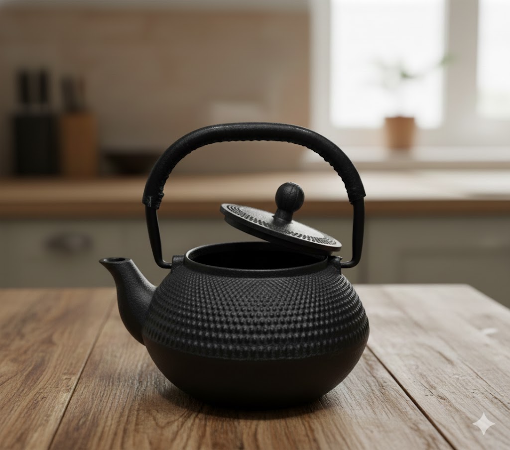 unnamed (3) قوری چدن دسته چرمی نقطه ای یونیک کد 6032 - Image 1