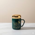 ماگ سرامیکی درب طلایی مدل کینگ KING