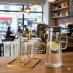 ست پارچ و لیوان پیرکس مدل استوانه طلایی کد 5177 - Image 3