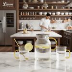 ست پارچ و لیوان پیرکس مدل شیاردار کد 5173-2 - Image 4