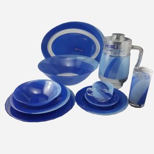 سرویس غذا خوری 38+7 پارچه هاوایی آبی لومینارک