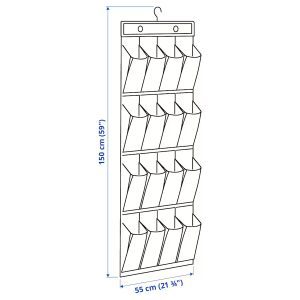 skubb hanging shoe organiser w 16 pockets dark grey 0938019 pe793916 s5