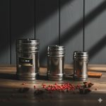 ست جای ادویه نمک فلفل پاش استیل (3 تایی)