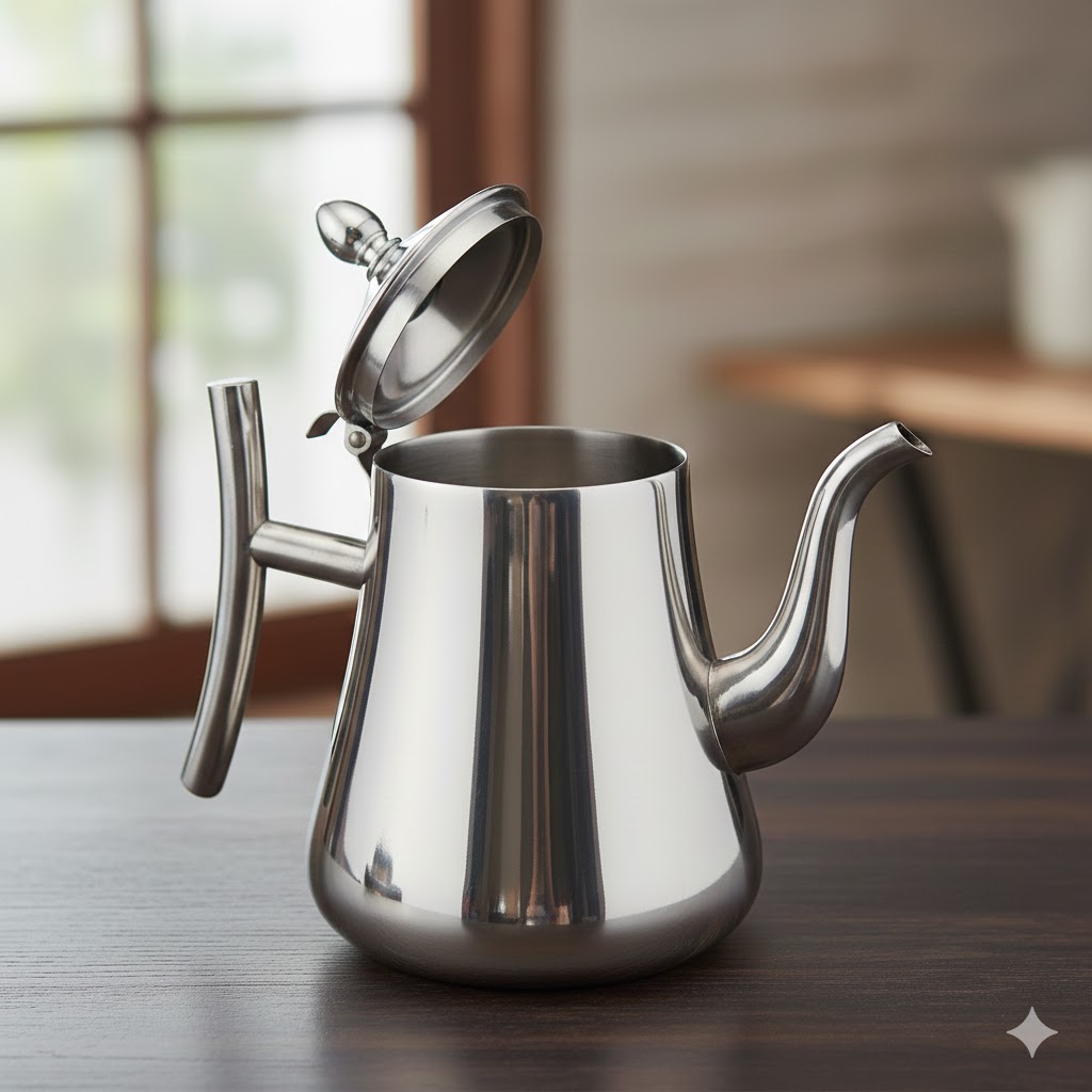 unnamed (1) قوری استیل1 لیتری هرمی - Image 1