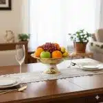 میوه خوری پایه دار سرامیک طلایی کوچک یونیک کد 1030