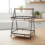 استند سرو کف چوبی 2 طبقه مربع یونیک کد 2925