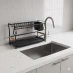 جاظرفی دو طبقه مدل چوب فلز یونیک کد 2940