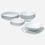 سرویس غذاخوری 18 پارچه سفید ایکیا IKEA-VARDERA - Image 3