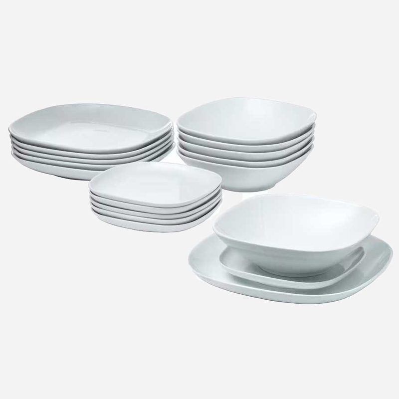 9 سرویس غذاخوری 18 پارچه سفید ایکیا IKEA-VARDERA - Image 3