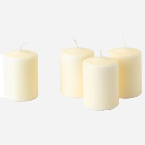 شمع سفید ایکیا بسته 4 عددی مدل IKEA-HEMSJO