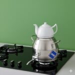 کتری و قوری استیل شیردار 5 لیتر طرح ترک یونیک کد 7293