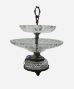 شیرینی خوری دو طبقه بلور پایه پیوتر یونیک کد 1224 - Image 3