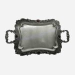 سینی نقش دار پیوتر نگین شرابی یونیک کد 1491 (خارجی ضد زنگ) - Image 3