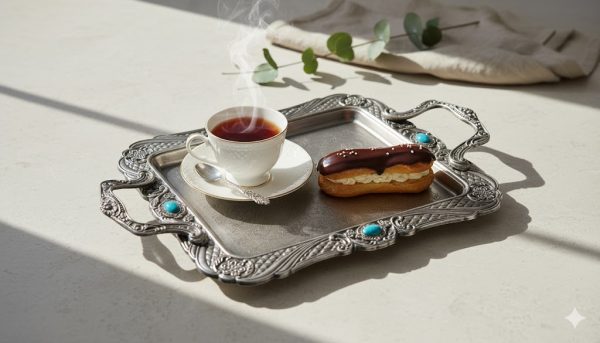 سینی پیوتر کوچک نگین دار فیروزه یونیک کد 1525 (خارجی ضد زنگ) - Image 2